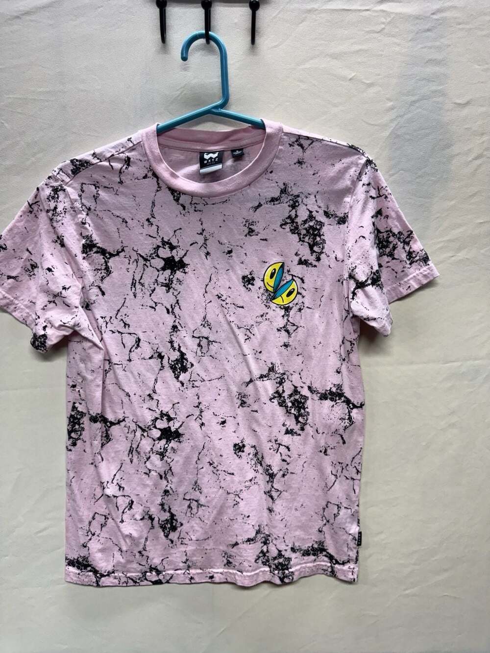 WXYZ mfc co Pink Marble Splatter Graphic Tee Size S
